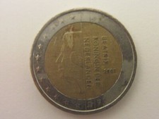 MONETA RARA DA 2 EURO BEATRIX KONINGIN DER NEDERLANDEN 2002
