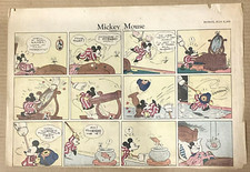 Vintage domenica 9 luglio 1933 Topolino fumetto strisce giornale Simp O’Dill Nebbs