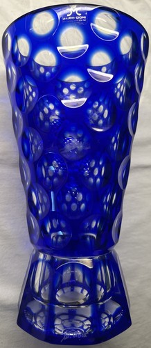 Vaso cristallo italiano - , blu