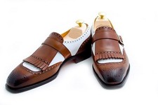 Scarpe monaco uomo bicolore