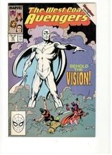 WEST COAST AVENGERS #45 1° APP WHITE VISION 1989 CHIAVE BYRNE WANDA