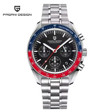 Pagani Design 1701 42mm Moon Cronografo Data AR Zaffiro Lumino Pepsi Seiko VH63