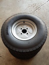 RUOTA COMPLETA RIMORCHIO CARRELLO 10 POLLICI ATTACCO FIAT 145-10 MITAS B61 79N