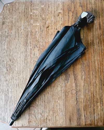 Antica ombrella seta nera - seta,