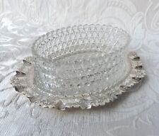 Antica Burriera Victorian Butter Jam Dish Silver Plate and Cut Glass c1880 AB&Co