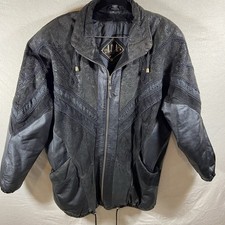 VTG Ada Women Leather Jacket medium biker moto new wave punk bikercore goth emo