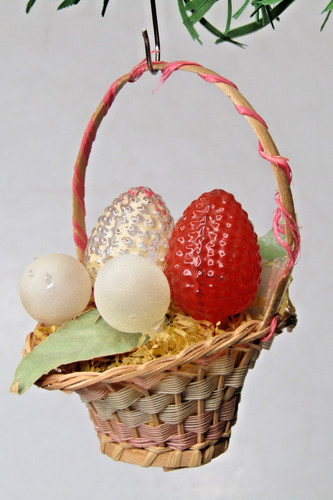 Vintage bumpy glass - glass, egg