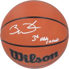 Dwyane Wade Miami Heat firmato Wilson gioco ufficiale basket con 3x Champ Insc