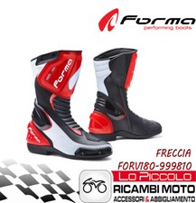 FORMA FRECCIA STIVALE RACING MOTO NERO BIANCO ROSSO MISURA 42