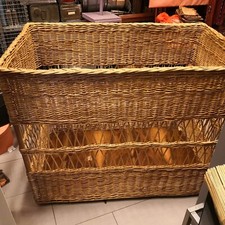 Cesta/ Rettangolare In Vimini Vintage