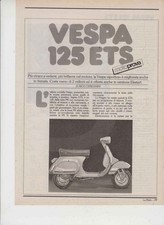 advertising TEST MOTO PIAGGIO VESPA 125 ETS  1985 SCOOTER ITALIANI EPOCA