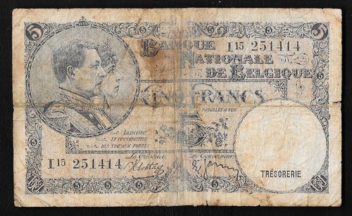 Belgio franchi 1938 - -, 5