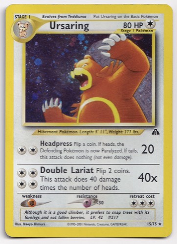 Pokémon ursaring holo - holo, rare