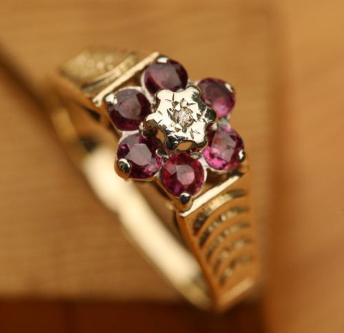 Anello fiore oro - anello, in