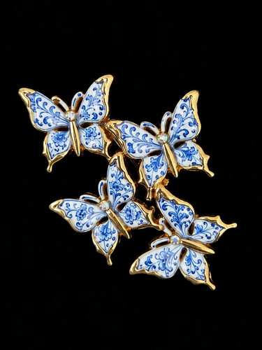 Spilla svolazzante farfalle - di,