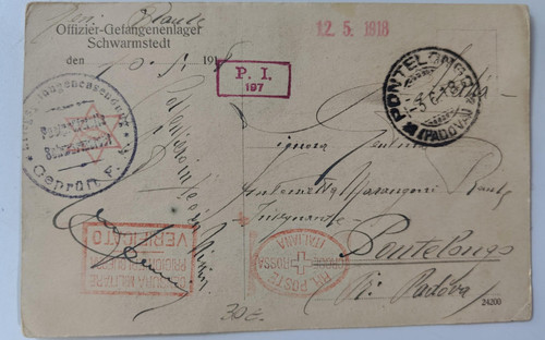 Wwi 1918 cartolina pow tedesca - 1918,