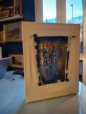 Artista MARIO MADIAI, scultura Dipinta 35x45x6.Scuola Livornese. Datato 2021