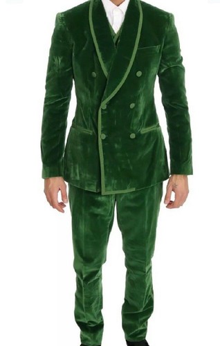 Uomo velluto verde abiti - verde,