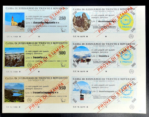Miniassegni foglio prova - miniassegni,