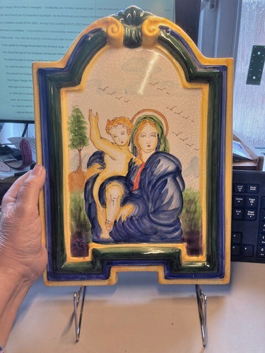 Targa parete madonna con - parete,