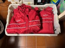 SET DI 7 GIACCONI CALCIO IMPERMEABILE CAPPUCCIO  ROSSO MARCA ZEUS TAGLIA M/L