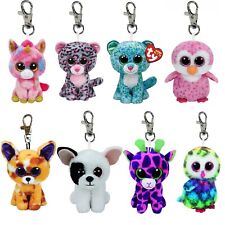 TY Beanie Peluche Portachiavi Animali Tigre Gatto Cane 8.5cm Ragazza Donna