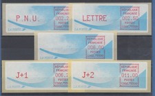 Francia Crouzet-ATM cometa C002.75500, set 5 valori con J+1 e J+2 