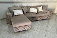 divano letto in camoscio  angolare