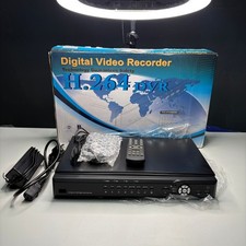 H.264 Registratore DVR 4 Canali CCTV Cassetta di Sicurezza + Telecomando + Alimentatore