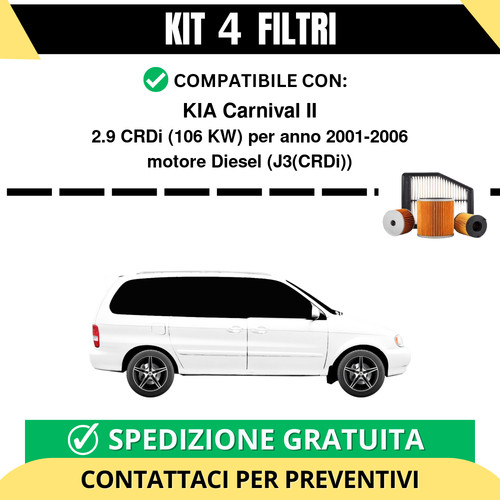 Kit filtri tagliando per - 4,