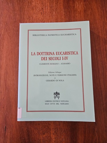 Dottrina eucaristica dei - la,
