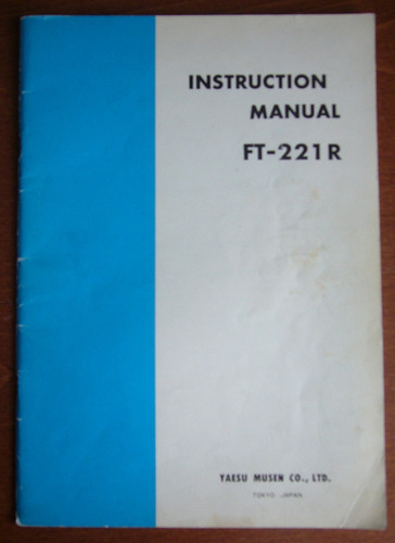 Yaesu 221r manuale - ft-221r,