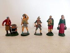 Lotto di 5 Statuine Presepe
