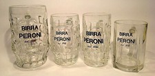 4 VECCHI BOCCALI DIFFERENTI " BIRRA PERONI  "