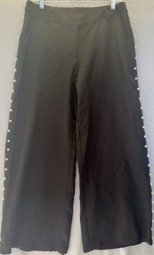 Pantalone donna nero gamba