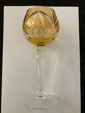 Antico Calice Bicchiere In Cristallo Di Boemia Molato