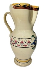VASO CARAFFA PUGLIESE BROCCA TERRACOTTA ANTICA 800 -  900 CERAMICA GROTTAGLIE