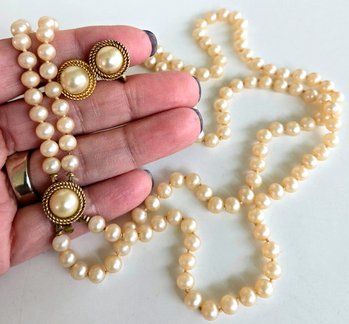 Set orecchini clip collana