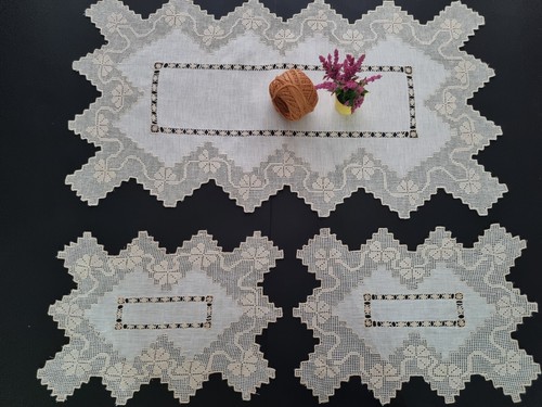 Set centrini puro lino - set, 3