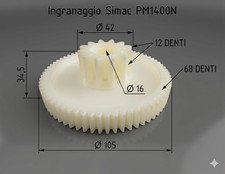 Ingranaggio Impastatrice Simac
