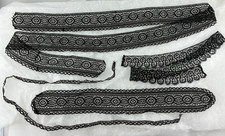 Antico pizzo da lutto nero