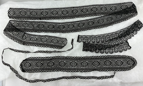 Antico pizzo lutto nero - antico,