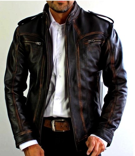 Giacca biker uomo vintage