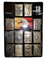 Accendino Stile Zippo a Benzina Teschi American Style Ottone Vintage Collezione