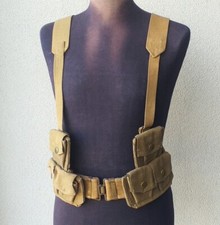 Cinturone con giberne kaki per Enfield e Garand E.I. anni '50/60 originali usati
