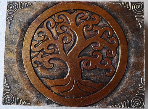 Gold white tree of life - gold, &