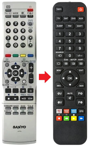 Telecomando adatto per - , sanyo