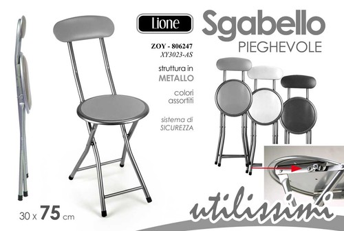 Sgabello pieghevole portatile - pieghevole,