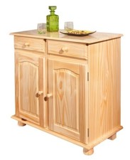 MOBILE CREDENZA SOGGIORNO BUFFET PAMINA 2 ANTE + 2 CASSETTI 88x43x87H PINO MASSE