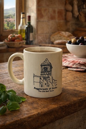 Tazza souvenir poggioreale - tazza,